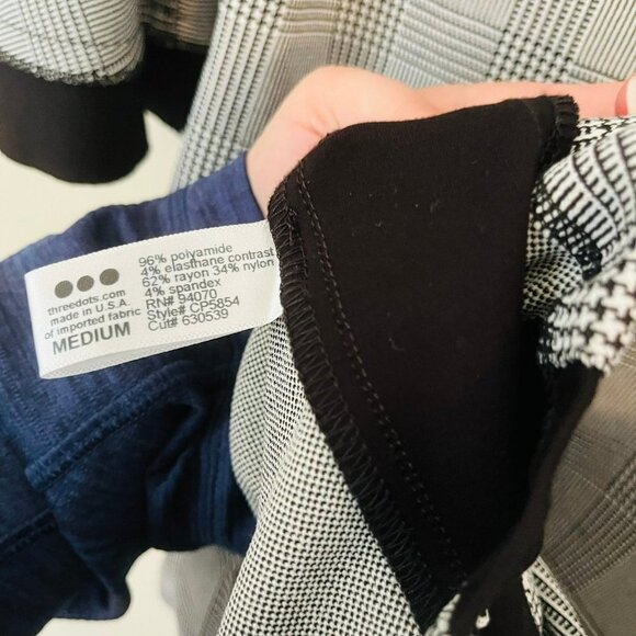 Three Dots Glen Plaid Sheath Dress SZ M - Picture 7 of 9